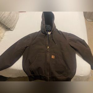 Men’s Carhartt Work Jacket, Large, Brown